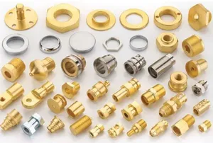 Composants en laiton usinés avec précision, fabrication sur mesure, pièces industrielles électriques et mécaniques spécialisées, tournage CNC - Product Image 1