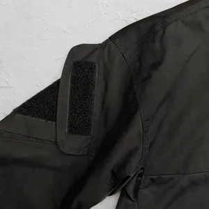 Wholesale Mens <b>Black</b> Tactical <b>Shirt</b> <b>Long</b> <b>Sleeve</b> Work <b>Shirt</b> Patch Outdoor Hiking Bulk Order Low Price - Product Image 5
