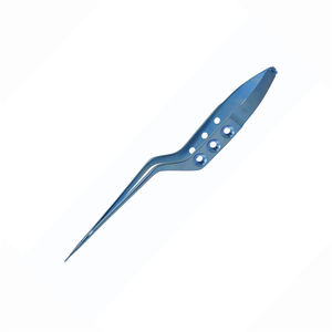 Microtijeras de Bayoneta Recubiertas de Azul, Acero Inoxidable, Instrumento Quirúrgico Manual para Sostener Agujas Oftálmicas, CE ISO OEM - Product Image 3