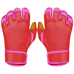 Guantes de Bateo de Béisbol Personalizados de Cuero Cabretta, Cierre de Gancho y Bucle para Mano Derecha, Puño Corto, Sensación Suave Premium, Alto Agarre, Talla XXL - Product Image 1