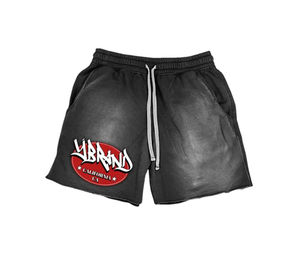 Pantalones Cortos de Felpa Vintage Personalizados con Borde sin Rematar, Estampado 3D con Efecto Desgastado, Lavado Ácido y Detalles Desgastados para Hombre - Product Image 4