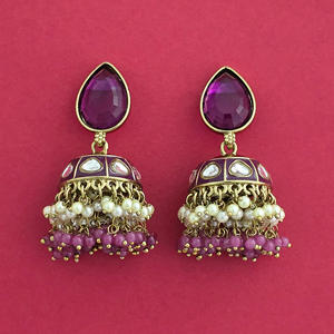 เครื่องประดับทองเหลืองแฮนด์เมด Kanhai Jewels รุ่นล่าสุด สไตล์อินโดเวสเทิร์น สำหรับงานแต่งงาน ประดับด้วยเมเฮนดี รุ่น 112380 - Product Image 6
