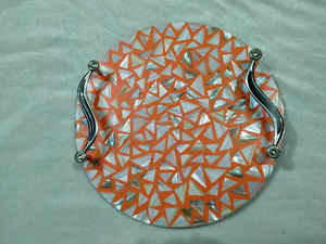 Bandeja de Servicio de Lujo con Incrustaciones de Conchas Marinas, con Arte Auténtico Indio Hecho a Mano con Incrustaciones de Nácar por ARTWORK MAESTRO - Product Image 4