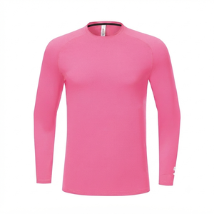 Outdoor Performance Anti-UV Eco-Friendly <b>Long</b> <b>Sleeve</b> Running T-Shirt Activewear for Men Breathable <b>Mesh</b> Fabric Exercise Clothes - Product Image 3