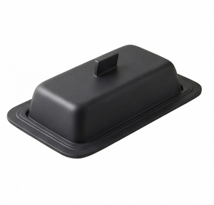 Mantequillera Rectangular Negra Minimalista con Tapa, para Conservar la Frescura, Vajilla de Cocina, Material Plástico PP, Diseño Sólido - Product Image 4