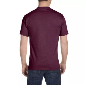 Camiseta de algodón lisa con cuello redondo y manga corta de ajuste holgado para hombre, ropa al por mayor, fabricante de etiquetas de marca personalizadas para fitness y uso formal. - Product Image 4