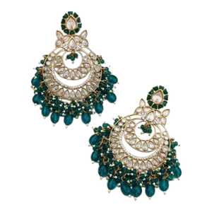 Parures de Boucles d'Oreilles de Mariée Tendance pour Soirées, Plaqué Or, Bijoux de Mode Premium, Qualité Export en Gros - Product Image 1