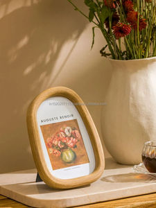 Carved wooden <b>photo</b> <b>frame</b> for traditional decor wall shelf display ethnic artistic style <b>gift</b> wedding anniversary birthday - Product Image 2