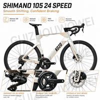 Bicicleta de Carretera KOZO II Endurance, Cuadro de Carbono T800, Shimano 105, 24 Velocidades, Neumáticos Goodyear 700x28C, Frenos Hidráulicos, T47 BB