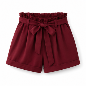 Short pour femmes OEM de haute qualité en tissu polaire épais en coton, avec logo brodé personnalisé, taille élastique, respirant et écologique - Product Image 2