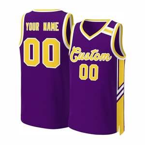 Maillot de basketball sportif décontracté à sublimation, dernier design, imprimé, respirant, protection UV, anti-humidité, hauts athlétiques pour équipe - Product Image 1