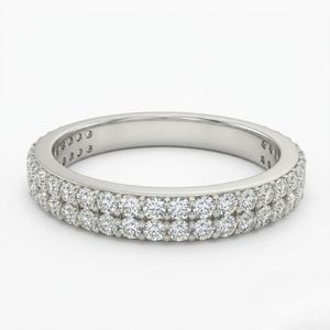 Anillo de Halo con Diamante Cultivado en Laboratorio de Corte Radiante de 4.88CTW en Oro Blanco de 8K, Certificado IGI, Conjunto Nupcial - Product Image 5