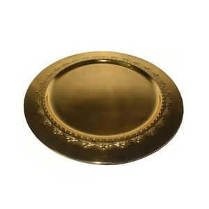 Nouvelle Assiette de Présentation Ronde Dorée Martelée Style Moderne Écologique avec Vaisselle de Qualité Supérieure - Product Image 3