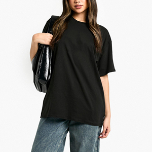 Custom High Quality Women's T-Shirt 100% Cotton 220gsm Short Sleeve Regular Fit Drop Shoulder Summer <b>Appliques</b> Fashionable - Product Image 4