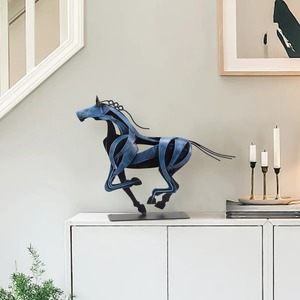 Escultura Contemporánea de Caballo de Hierro, Figura de Arte Metálico Hecha a Mano para Decoración de Mesa, Tema Animal para Sala de Estar - Product Image 4
