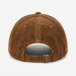 Casquette de baseball en velours côtelé personnalisée OEM ODM, marron, unisexe, réglable, décontractée, pour le sport, les voyages, toutes saisons, adulte - Product Image 3