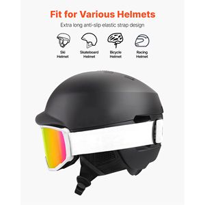 Occhiali da Sci per Uomo, Donna e Giovani con Rivestimento Revo Rosa, Antiappannamento OTG, Montatura in TPU, Ventilazione per Casco - Product Image 6