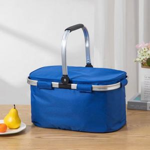 Panier de courses pliable multifonctionnel à poignée unique avec poche intérieure et renforts sur les quatre côtés - Product Image 2