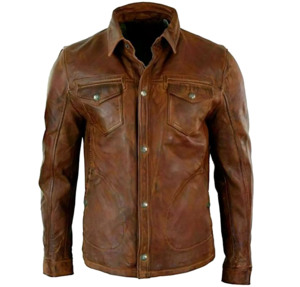 T-shirt en simili cuir pour homme, chemise en cuir brillant et doux à col rabattu, streetwear, chemise en cuir tendance pour homme - Product Image 2