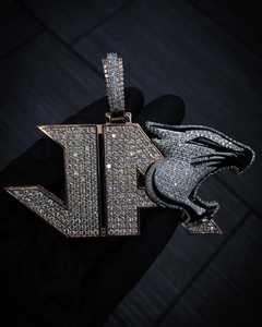 Factory Customized VVS Moissanite Diamonds Cuban <b>Chain</b> 3D Custom <b>Name</b> Charm Pendant with Iced Silver Jewelry for Men - Product Image 1