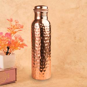 Bouteille en cuivre imprimée de luxe avec couvercle anti-fuite, réutilisable, pour boissons ayurvédiques, idéale pour la cuisine, le bureau et les voyages en extérieur - Product Image 4