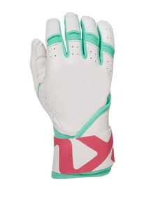 Guantes de Bateo de Cuero Blancos, Verde Menta y Rosa, con Cierre de Gancho y Bucle Ambidextro, Unisex, para Adultos, Equipo de Entrenamiento - Product Image 5