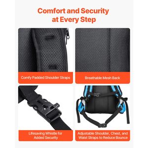 Zaino idrico isolato da 15L per escursioni, borsa sportiva da uomo con sacca idrica in TPU da 3L, zaino portaoggetti per idratazione - Product Image 6