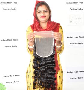 Extensiones de cabello humano indio 100% de la mejor calidad, con cierre rizado de aspecto natural, doble trama de calidad profesional, sedoso y suave, sin químicos. - Product Image 2