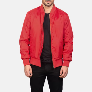 OEM Custom Front Logo Windproof Reversible Bomber Jacket for Men High Quality College Bomber Jacket 100% Cotton - Product Image 1