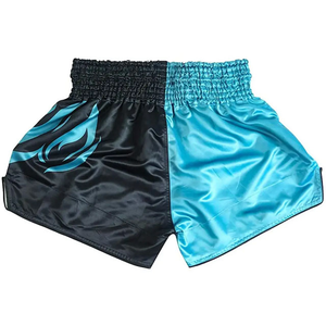 Shorts MMA pour hommes de qualité supérieure, design flamme bleue, impression par sublimation, séchage rapide, polyester, vêtements d'arts martiaux mixtes, coupe classique - Product Image 2
