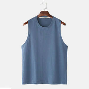 Camisetas sin Mangas para Hombre al por Mayor, 100% Algodón, Diseño Cómodo de Punto, Logotipo Personalizado, Color Sólido, Tejido Transpirable de Alta Calidad - Product Image 2