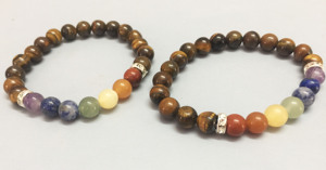 Natural Gemstone Tiger Eye Chakra <b>Bracelet</b> Wholesale Natural AA Tiger Eye Handmade Semi-Precious Agate Item at Reasonable Price - Product Image 4