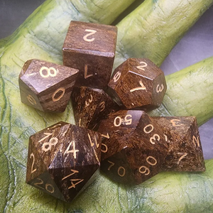 Dés en pierre de haute qualité, bronzite, cristal naturel, pierres de guérison Reiki, pierres gravées, ensemble de dés personnalisés, cristal Viking. - Product Image 5