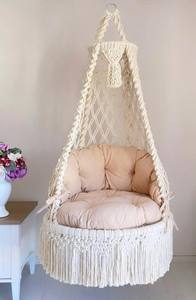 Macrame <b>Swing</b>, Macrame Hammock <b>Chair</b>, Macrame Round <b>Swing</b>, Macrame <b>Swing</b> <b>Chair</b>, Macrame handmade - Product Image 3