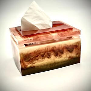 Caja de pañuelos de resina hecha a mano con nuevo diseño para decoración de mesa en el hogar y hoteles, disponible a un precio asequible. - Product Image 1