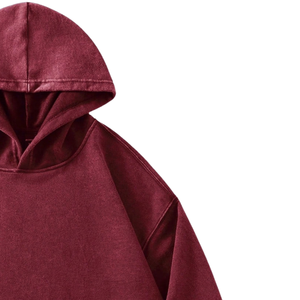 Sweat à capuche délavé vintage uni à manches longues avec poche kangourou, style streetwear décontracté, haut de gamme pour le quotidien - Product Image 3