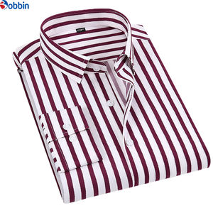 เสื้อเชิ้ตผู้ชายสไตล์ฮอต ระบายอากาศได้ดี เสื้อเชิ้ตเดรสผู้ชายแขนยาวลายทาง เสื้อเชิ้ตทำงานลำลองทรงเข้ารูป เสื้อเชิ้ตสตรีทแวร์ - Product Image 4