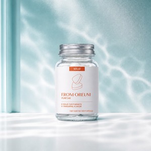 [FROM OREUM] Dentifrice solide en comprimés saveur mandarine de Jeju, 60 comprimés, pour les voyages et les articles de toilette personnels - Product Image 1