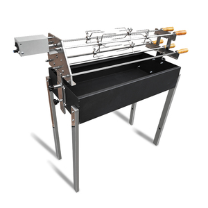 Asador Motorizado de 5 Brochetas Souvla Cipriota Griega, Asador Giratorio Automático, Parrilla de Carbón para Barbacoa - Product Image 2