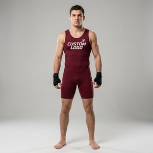 เสื้อกล้ามออกกำลังกายผู้ชายแบบสั่งทำพิเศษ พิมพ์ลายแบบ Sublimation ผ้า Spandex/Polyester แห้งเร็ว กระชับรูปร่าง เหมาะสำหรับมวยปล้ำ วิ่ง และออกกำลังกายทั่วไป - Product Image 5