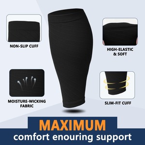 Al por mayor Mangas de compresión para pantorrillas sin pie, transpirables, para hombres y mujeres, soporte deportivo para piernas para correr y fitness, equipo personalizado OEM - Product Image 3