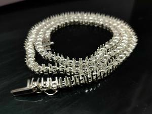 Proveedor de Joyería con MOQ Bajo: Montura de Cadena de Tenis de Plata de Ley 925 con Engaste de Puntas Redondas de 5mm, Montura de Collar en Blanco de Alto Pulido - Product Image 5