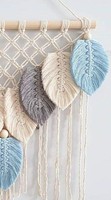 Décoration murale en macramé feuille, haute qualité, très tendance, en corde de coton moderne, pour salon, écologique et lavable