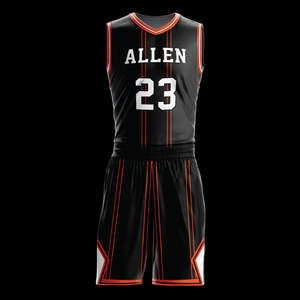 Maillot de basket-ball américain personnalisé avec lettres brodées respirantes, numéro au choix et votre nom – Tenues complètes - Product Image 5