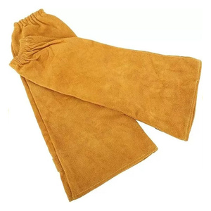 Mangas de Trabajo de Cuero de Vaca para Soldadura, Resistentes al Calor y las Llamas, Protección para Brazos, Ropa de Trabajo Resistente para Soldadores y Bomberos - Product Image 3