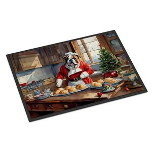 English Bulldog <b>Christmas</b> Cookies Doormat Non-Slip Indoor/Outdoor Washable Low Pile Rug 24H X 36W Front Door <b>Mat</b> for Entryway - Product Image 1