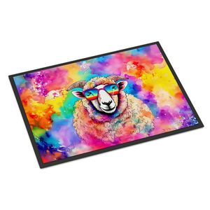 Hippie Animal Sheep Doormat Non-Slip Washable Low Pile 24H X 36W Indoor <b>Outdoor</b> Entryway <b>Mat</b> Front Door Rug - Product Image 1