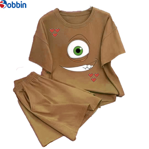 Ensemble 2 pièces personnalisé pour femme, nouvelle mode estivale, t-shirt et short de survêtement imprimés à motif dessin animé mignon, tenue décontractée ample - Product Image 5