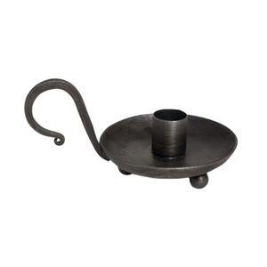 Bougeoir en fer de style industriel moderne avec des lignes nettes et des motifs géométriques pour un accent à la maison élégant et contemporain - Product Image 1