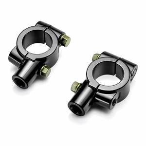 Nuevo Soporte de Espejo Retrovisor Delantero para Motocicleta Todoterreno 3D Techno Negro, Abrazadera de 8mm 10mm, Acero Inoxidable, Ajuste Universal, Diseño Plano, 1 Año de Garantía - Product Image 3